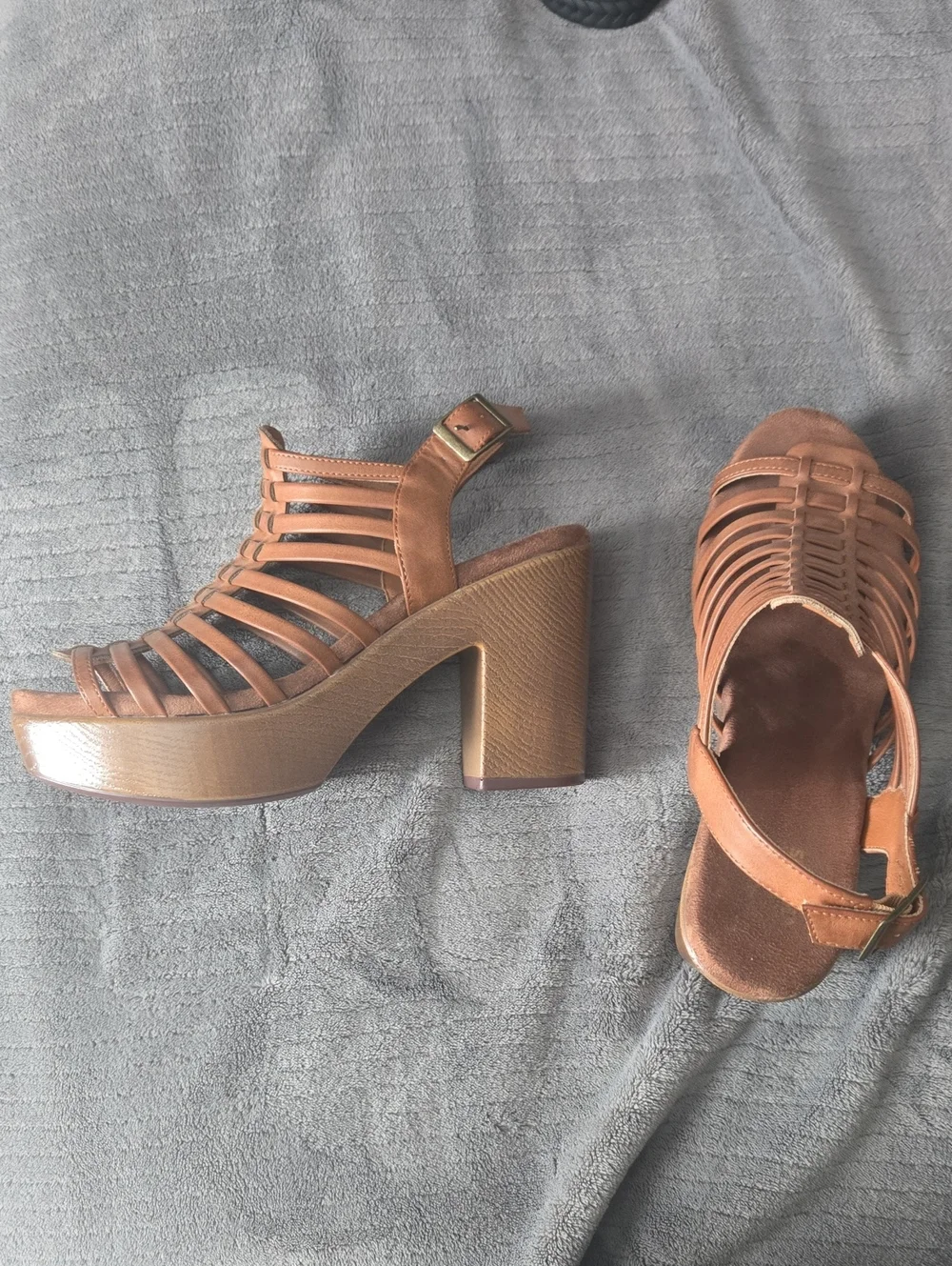 Brown Wedge Heel